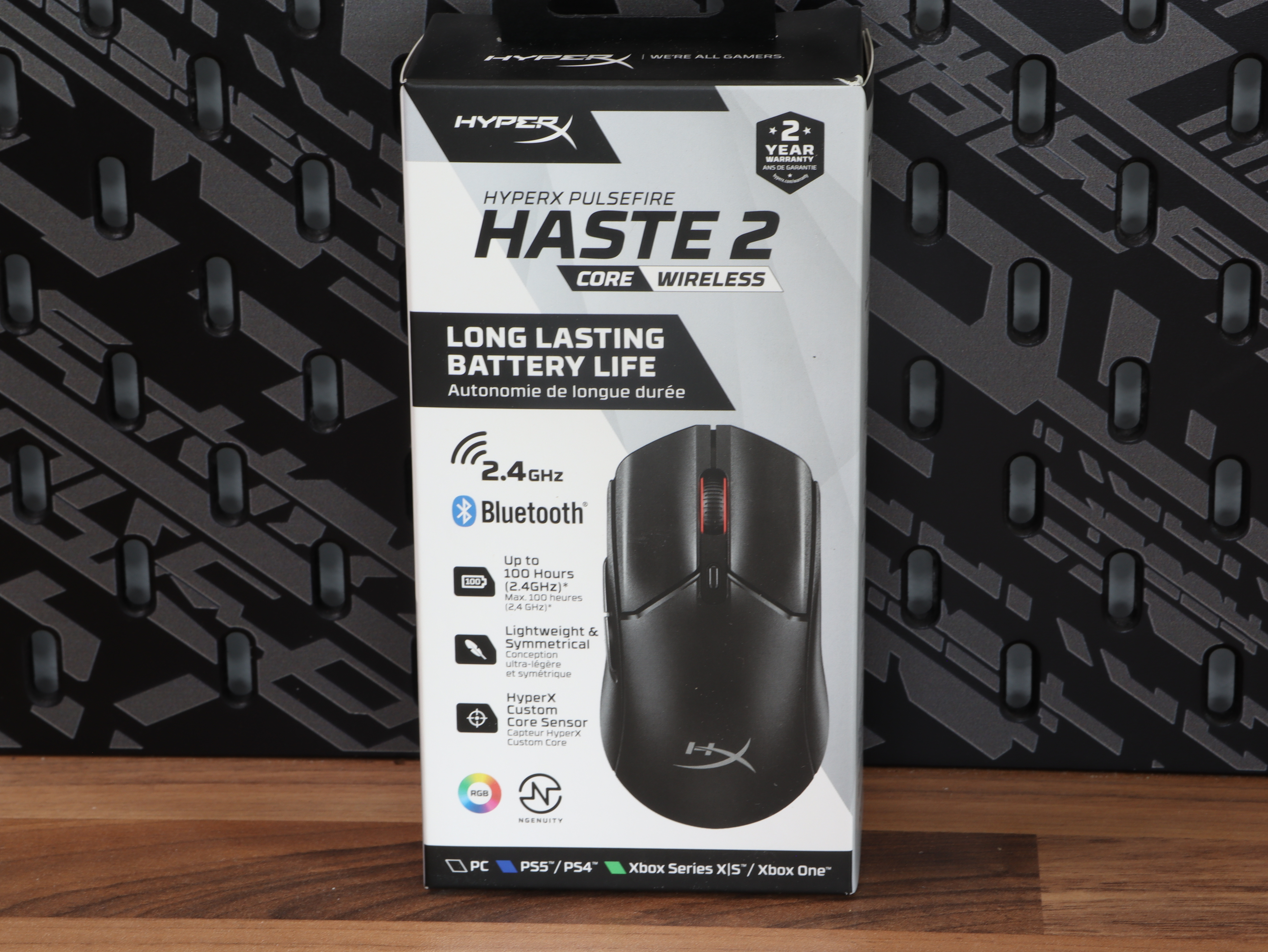 Core low Pulsefire Haste 2 HyperX Wireless battery gaming weight mouse.JPG